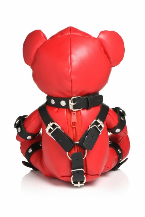 XR Brands Gimp Bear Red - kolekcjonerski miś w czerwonym stroju vegan leather