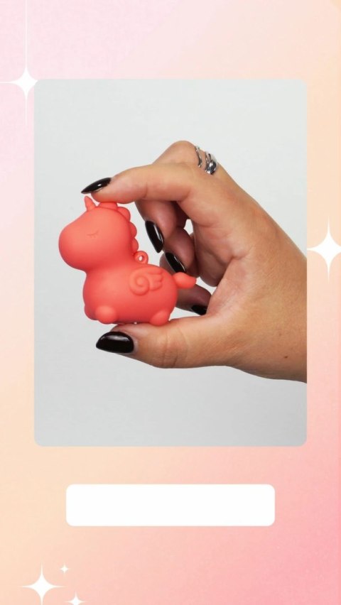 Unihorn Mini Peachy Pony - kompaktowy masażer wielofunkcyjny rożowy