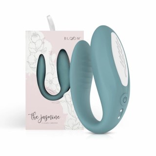 Bloom Jasmine C-Shape Zielony - Wibrator z technologią Swipe, silikonowy