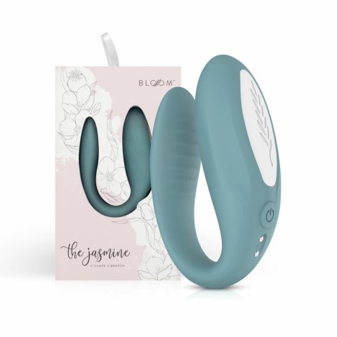 Bloom Jasmine C-Shape Zielony - Wibrator z technologią Swipe, silikonowy