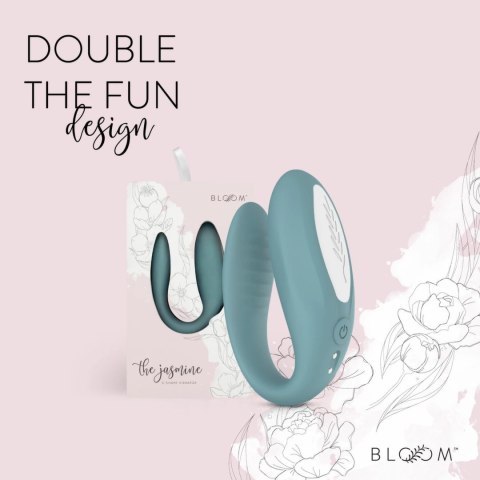 Bloom Jasmine C-Shape Zielony - Wibrator z technologią Swipe, silikonowy