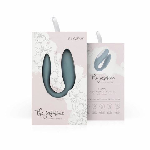 Bloom Jasmine C-Shape Zielony - Wibrator z technologią Swipe, silikonowy