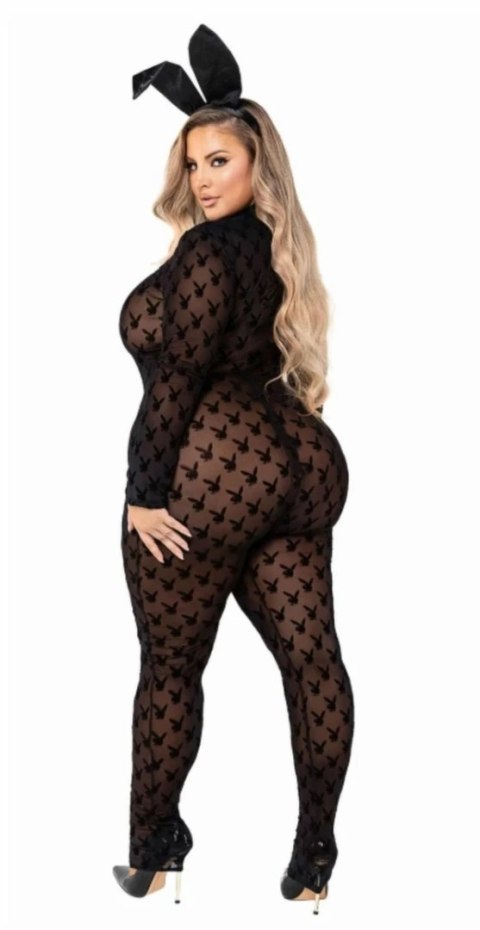 Playboy Lingerie Zestaw 2-częściowy Bunny Czarny Logo & Uszy