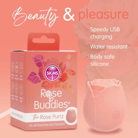 Skins Rose Buddies The Rose Purrz - wibrujący model silikonowy USB rożowy