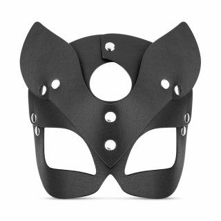 Bedroom Fantasies Kinky Kitty Mask Czarna - Skorzana Maska Regulowana