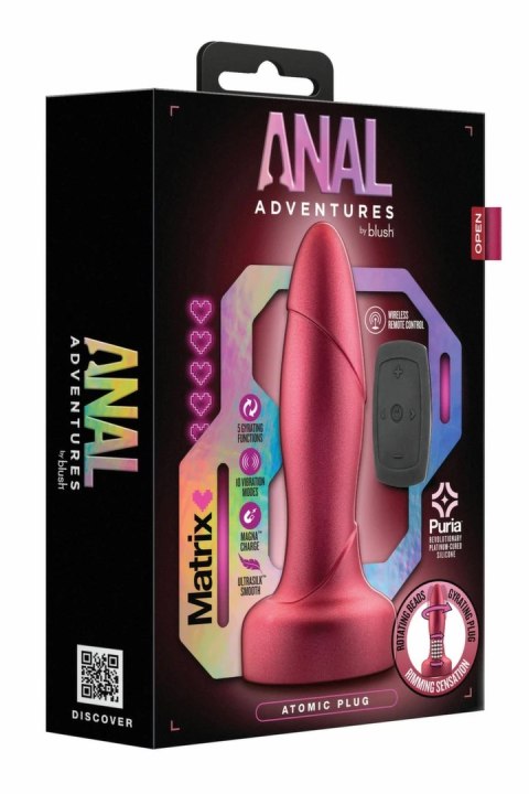 Blush Anal Adventures Matrix Atomic Plug Martian Wine z pilotem, 5 trybow
