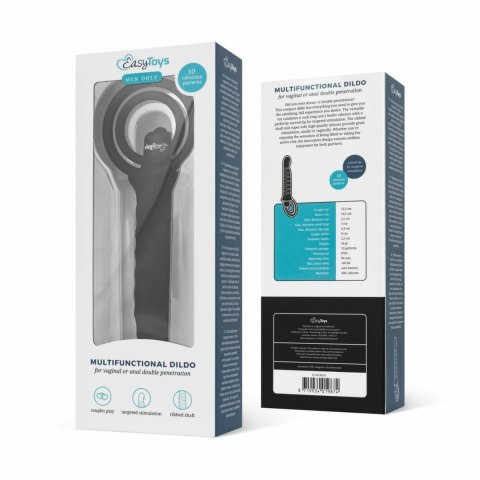 Men Only - System wibracyjny z pierścieniem, 10 trybow, czarny