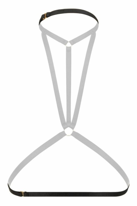 Obsession Strappy Harness Bralette Black - modny biustonosz z paskami
