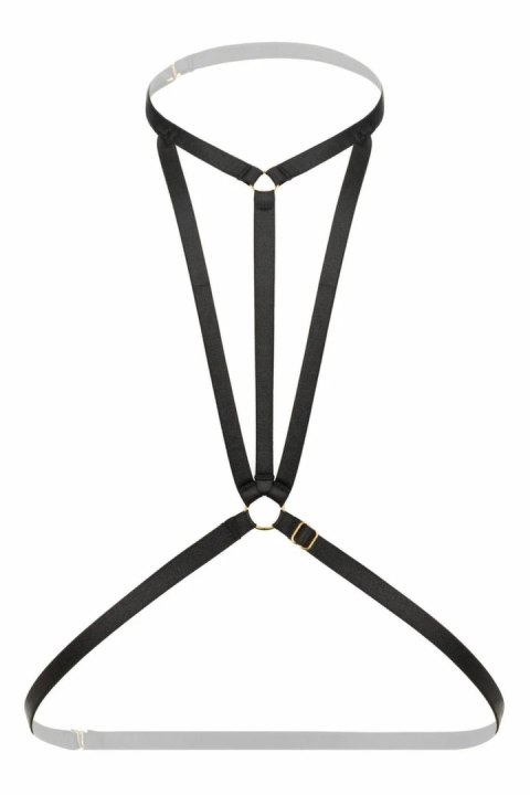 Obsession Strappy Harness Bralette Black - modny biustonosz z paskami