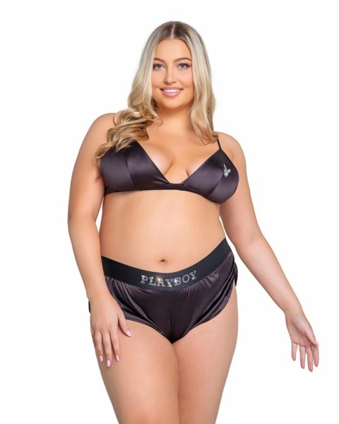 Playboy Lingerie Sparkling Bunny 2-częściowy zestaw błyszczący S/M