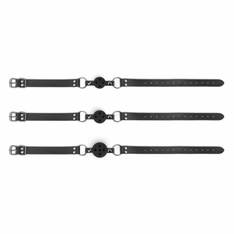 Bedroom Fantasies zestaw 3 anatomicznych gagow z otworami, czarny