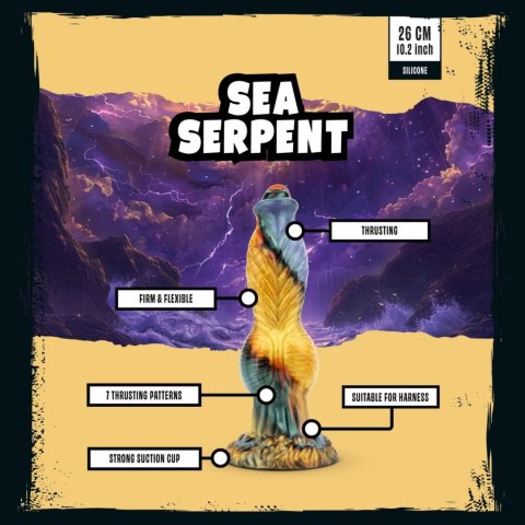 Mythical Mates Sea Serpent model z systemem przyssawki XL zielony