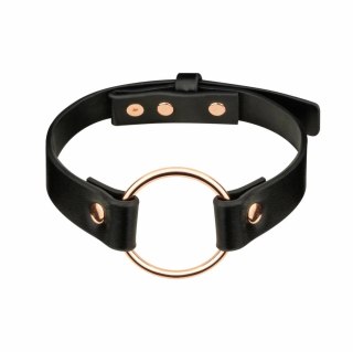 Rosy Gold Choker Black - stylowy czarny naszyjnik z metalowym kołkiem