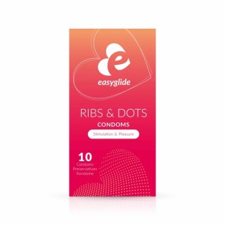 EasyGlide Ribs & Dots prezerwatywy anatomiczne 10 sztuk