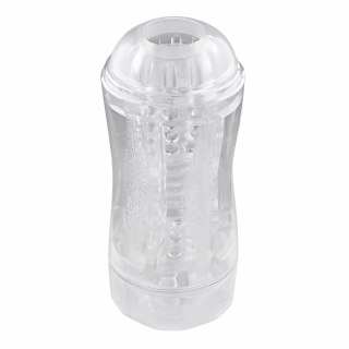 Evolved Double Fantasy - Przezroczysta maszyna intymna dwustronna z pierścieniem wibracyjnym