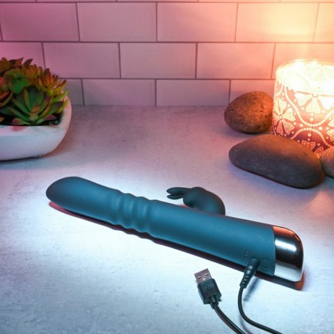 Evolved Rapid Rabbit czarny - wibrujący model z funkcją ruchu posuwistego