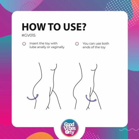 Good Vibes Only Jane - dwustronny wibrator silikonowy fioletowy 10 trybow