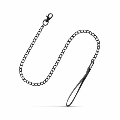 EasyToys Obroża z Ekoskory z Metalowym Łańcuchem 39-47 cm Czarna