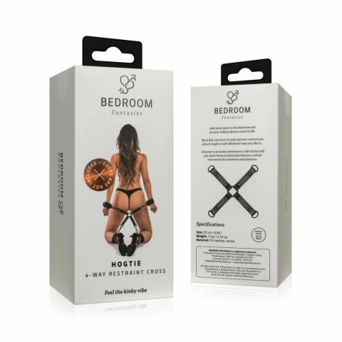 EasyToys system połączeniowy Hog Tie czarny, wytrzymały skaj