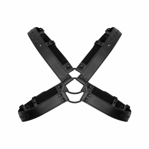 Lionel Uprząż Regulowana Czarna Skorzana Imitacja 26-51 cm