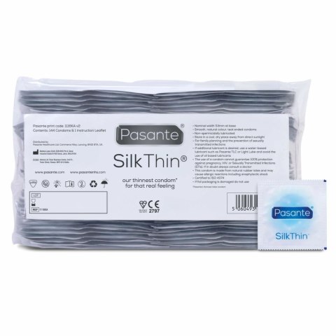 Pasante Silk Thin prezerwatywy ultra cienkie 144 sztuki lateksowe