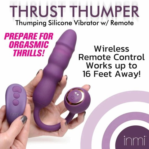 XR Brands Thru Thumper silikonowy model z funkcją ruchu i pilotem