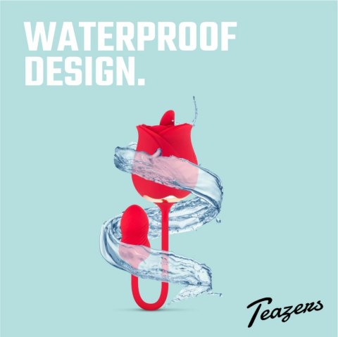 Teazers Rose - Dwustronny stymulator z 2 silnikami USB, rożowy