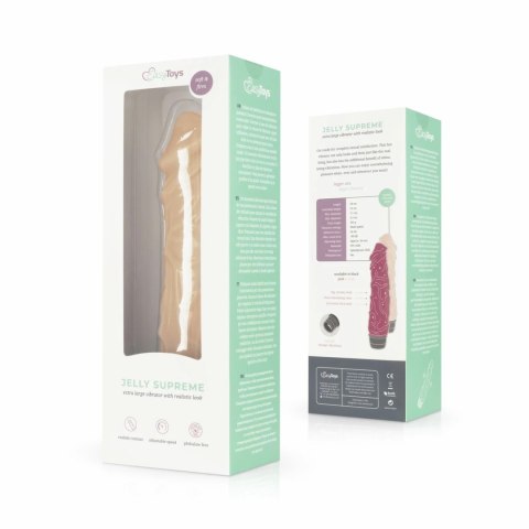 Jelly Supreme Model Vibracyjny Elastyczny 21 cm Transparentny