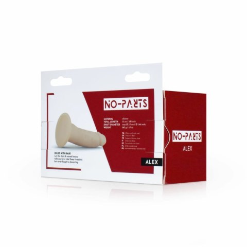 No-Parts Alex - Model silikonowy 15 cm z przyssawką, anatomiczny
