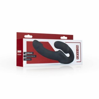 No-Parts Morgan bezpaskowy model intymny 22 cm czarny silikonowy