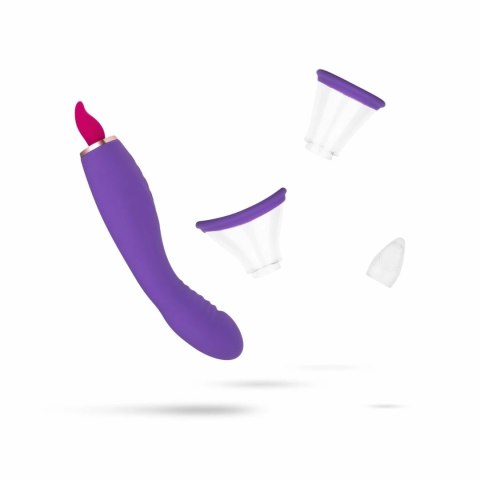 Satisfyer Pleasure Pump G-Spot Vibrator Fioletowy 2 Nasadki USB