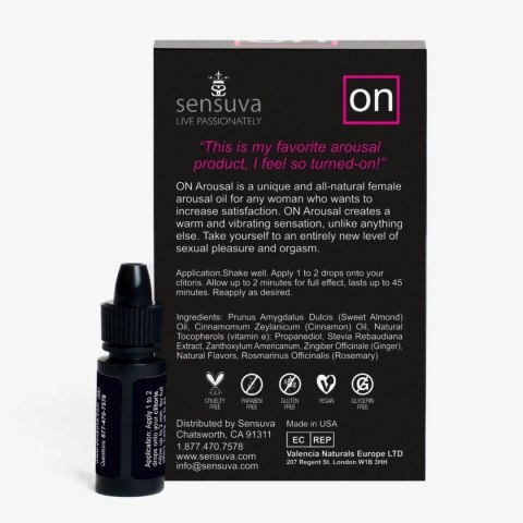 Sensuva On For Her Ultra - Intensywny olejek intymny 5 ml