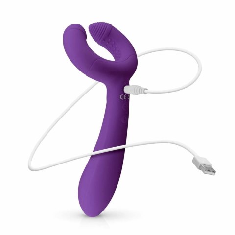 EasyToys Couples Vibrator Purple - Wielofunkcyjny model z podwojnym silnikiem