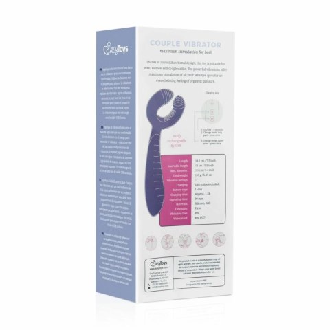 EasyToys Couples Vibrator Purple - Wielofunkcyjny model z podwojnym silnikiem