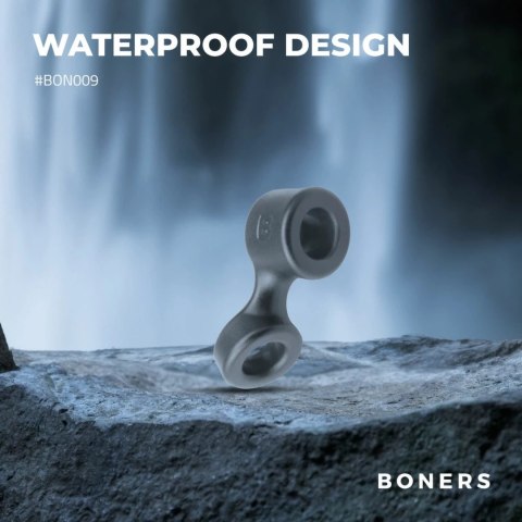 Boners Pierścień anatomiczny z separatorem - silikonowy, szary