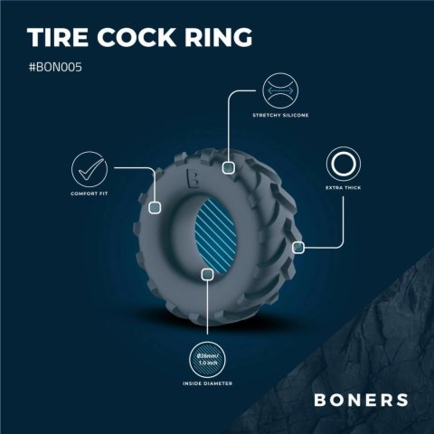 Boners Tire Pierścień Anatomiczny Grey - Elastyczny Model Dekoracyjny