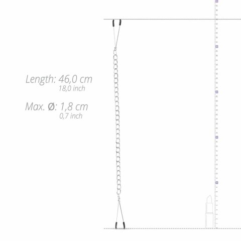 EasyToys Tweezers - Regulowane klamry z łańcuszkiem do ciała, metalowe