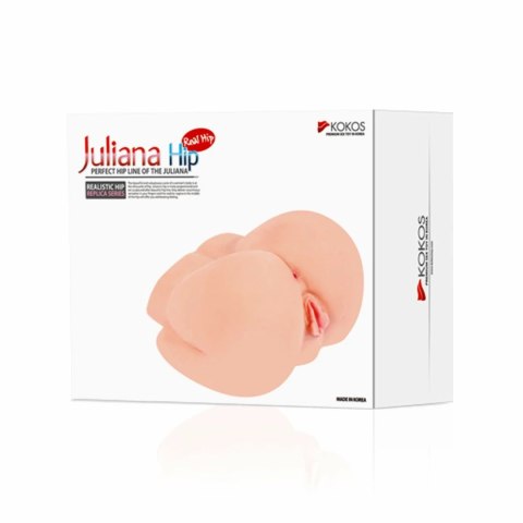 Pretty Love Juliana - anatomiczna maszyna intymna z podwojną strukturą, beżowa