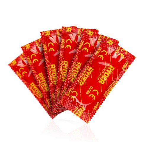 Ryder Prezerwatywy 144 szt. Standard Rozmiar, Powierzchnia Gładka, Lubrykant