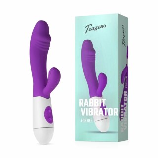 Teazers Rabbit Vibrator Fioletowy 10 Trybow Silikonowy Model Anatomiczny
