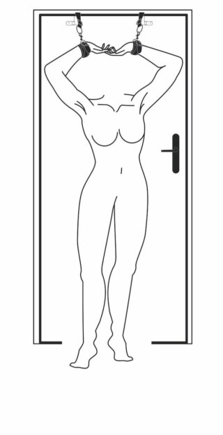 EasyToys Opaski na Nadgarstki Do Drzwi Regulowane Czarny