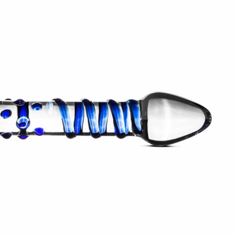 EasyToys Szklana Maszyna Intymna No. 21, przezroczysta z niebieskim wzorem