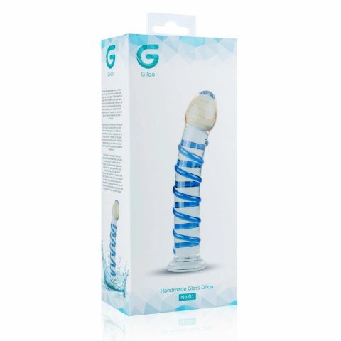 EasyToys Szklany Model Intymny No.1 z Niebieskimi Wypustkami 18 cm