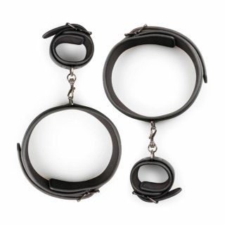 EasyToys Zestaw mankietow na uda i nadgarstki, regulowane, czarne