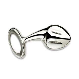 Njoy Pure Plug 2.0 stalowy model z pierścieniem i żebrowaną powierzchnią