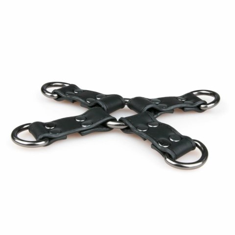 SINNER GEAR Skorzany System Wiązań Black Leather Hogtie Black