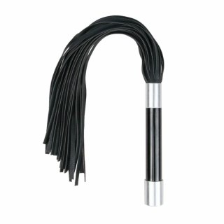 Sinner Gear Długi Flogger ze Stalową Rękojeścią 70 cm Czarny