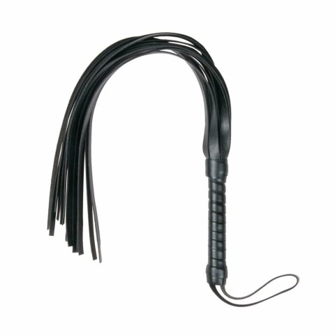 Sinner Gear Mini Skorzany Flogger z Ergonomicznym Uchwytom Czarny