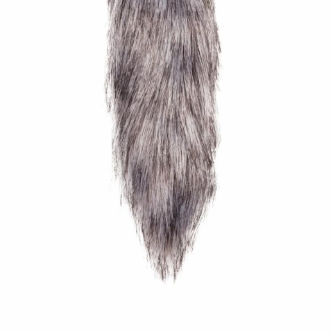 Diogol Fox Tail Plug aluminiowy z futrzanym ogonem srebrny 40 cm