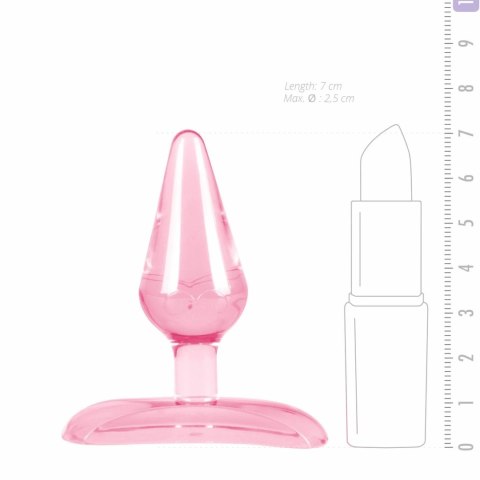 Dream Toys Pink Mini Plug z motywem motyla i przyssawką 7 cm